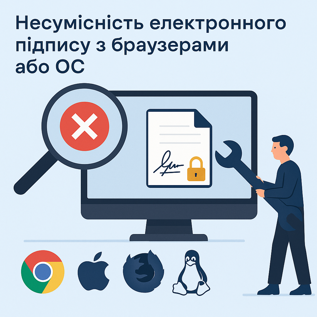 Несумісність електронного підпису з браузерами або операційною системою: як вирішити проблему