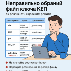 Неправильно обраний файл КЕП: як розпізнати, виправити і уникнути проблеми